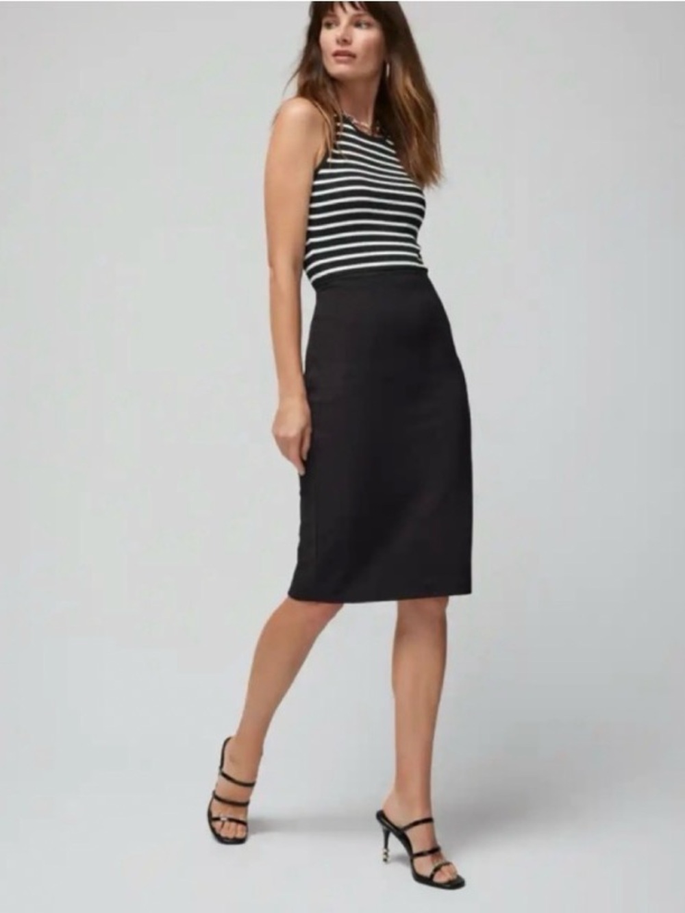 Like new WHBM AURA  Black Pencil Skirt - Sleek Work & Wear